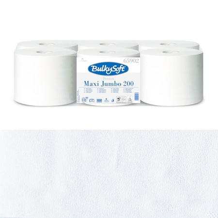 Papier toaletowany jumbo długi 200m gładki do centralnego dozowania typu smart-one 2warstwy 6 rolek