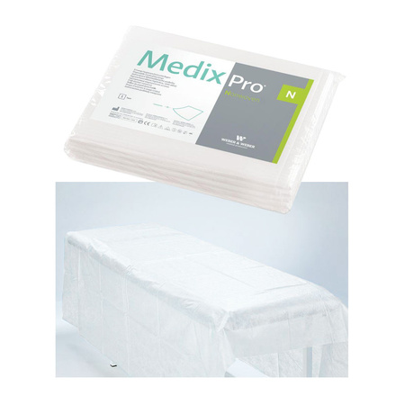 Prześcieradło jednorazowe 160cm x 210cm białe 20g MedixPro 5szt