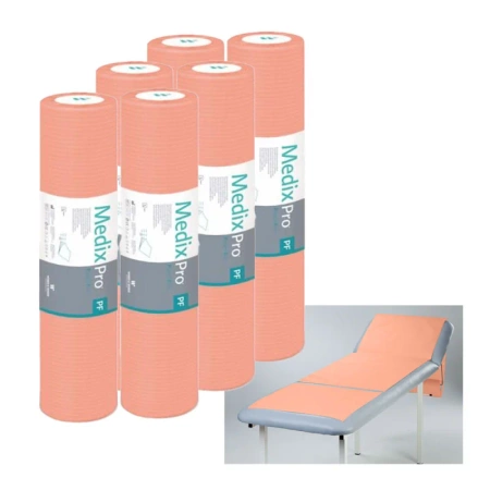 Podkład higieniczny na rolce 50cm x 50cm morelowy podfoliowany 54g MedixPro 480szt