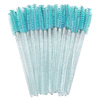 Szczoteczka Spiralka - do Rzęs i Brwi, 50 szt. - kolor turkusowy