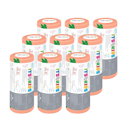 Podkład dla dzieci na rolce 50cm x 80cm morelowy podfoliowany 54g Its4kids 225szt