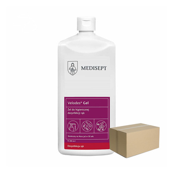 Żel do higienicznej i chirurgicznej dezynfekcji rąk Velodes Gel 500ml 24op