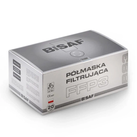 BISAF Półmaska Filtrująca BS3 FFP3 NR biały 1 szt.