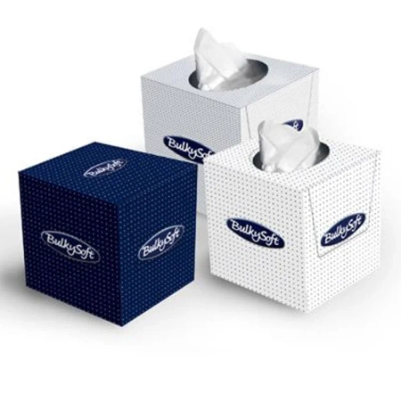 Chusteczki higieniczne w pudełku kwadratowym białe 2 warstwy 90szt x 24op