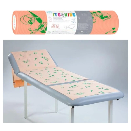 Podkład dla dzieci na rolce 50cm x 50cm morelowy podfoliowany 54g Its4kids 480szt