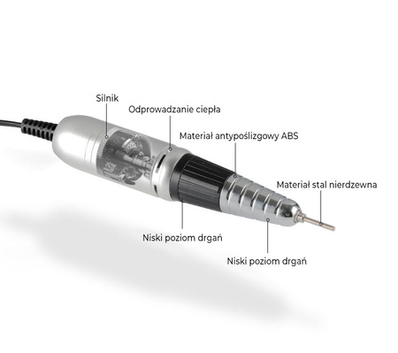 Frezarka - 65W - do Manicure, Paznokci, Pedicure FX 820 - Biała