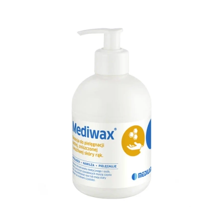 Mediwax krem do rąk 330ml z pompką do pielęgnacji suchej i wrażliwej skóry 8szt