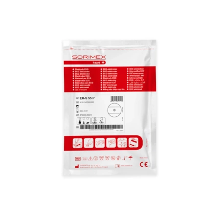 Elektrody EKG EK-S 55 P pianka żel ciekły 55mm 30szt wielopak 40op