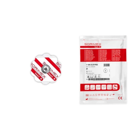 Elektrody pediatryczne dla dzieci EKG EK-S 25 PSG pianka żel stały 25,7mm 50sztuk