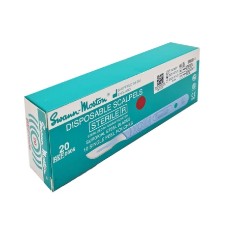 Skalpel chirurgiczny 20 sterylny 10szt stal nierdzewna Swann-Morton
