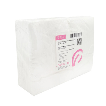 Chusteczki kosmetyczne z włókniny gładkie białe 25cm x 38cm 100 szt