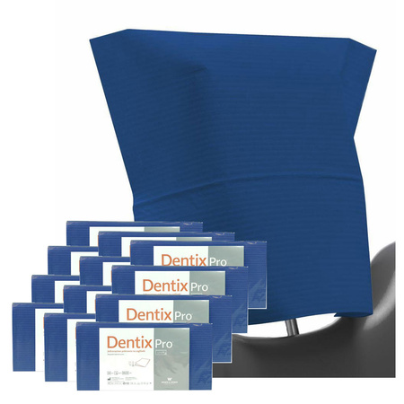 Pokrowiec na zagłówek stomatologiczny 32cm x 28cm granatowy podfoliowany 54g DentixPro 600szt