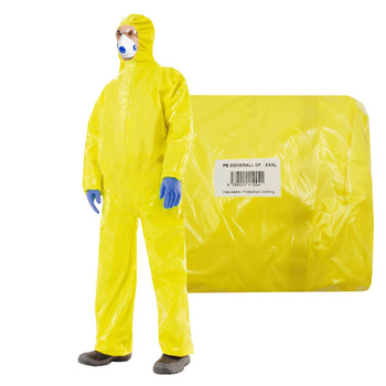 Kombinezon ochronny przeciwchemiczny XXXL żółty PE Coverall DF 3000 typ 3 4 5 6