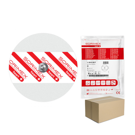 Elektrody EKG EK-S 55 P pianka żel ciekły 55mm 30szt wielopak 40op