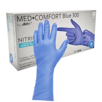 Rękawiczki nitrylowe M niebieskie Ampri Blue 300 100sztuk