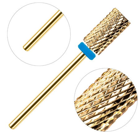 Frez Karbidowy z Węglika Spiekanego, walec 3/32 Large Barrel Gold(M)-niebieski (średni)