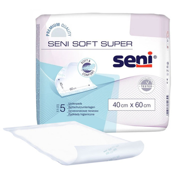 Podkład chłonny na łóżko 40cm x 60cm Seni Soft Super 5 szt