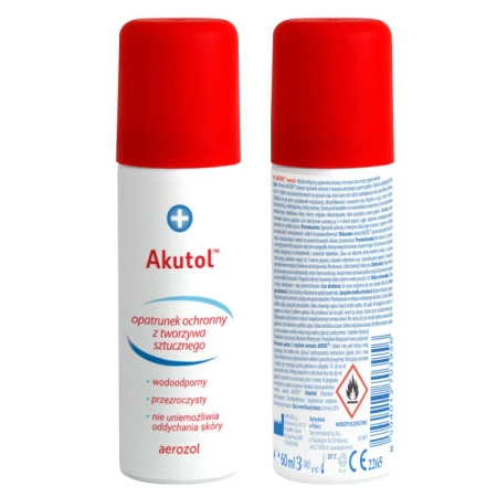 Plaster w sprayu na rany Akutol elastyczny opatrunek w aerozolu 60ml 15szt AKUT-3312412-A15