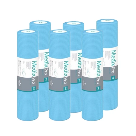 Podkład higieniczny na rolce 60cm x 50cm niebieski podfoliowany 54g MedixPro 480szt