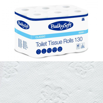 Mini papier toaletowy 14,3m biały 2 warstwy Bulkysoft Classic 12 rolek