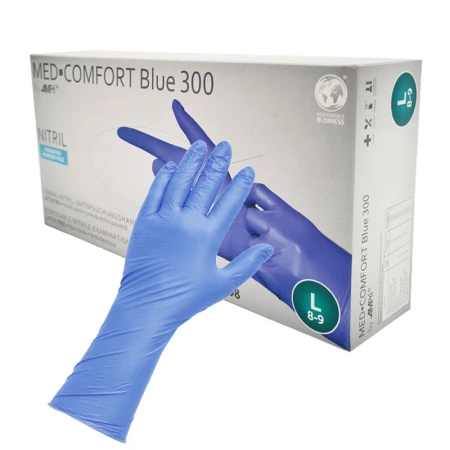 Rękawiczki nitrylowe L niebieskie Ampri Blue 300 100sztuk