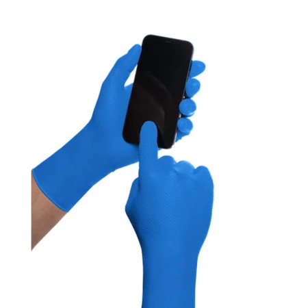 Rękawiczki nitrylowe L niebieskie Mercator Gogrip Long 50szt