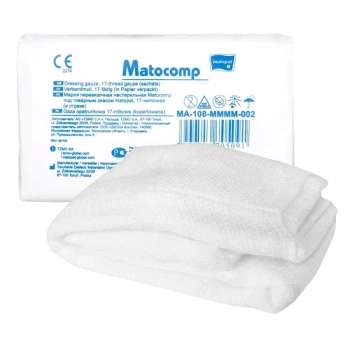 Gaza opatrunkowa Matocomp niejałowa 13 nitkowa 1m2 30 szt