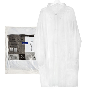 Fartuch jednorazowy biały XL na napy (flizelina 22g) 1szt