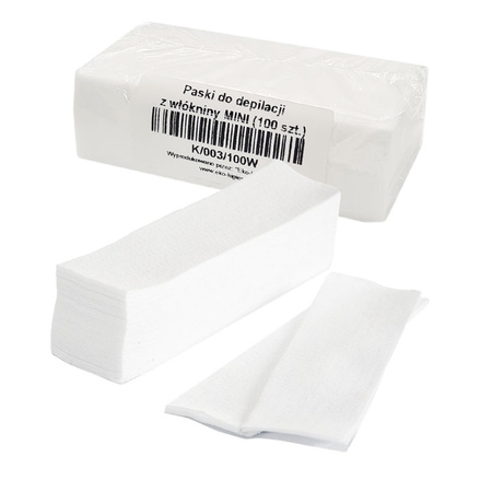 Pasek mini do depilacji z włókniny 3cm x 10cm biały 100szt