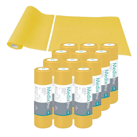 Podkład higieniczny na rolce 33cm x 50cm żółty podfoliowany 54g MedixPro 600szt