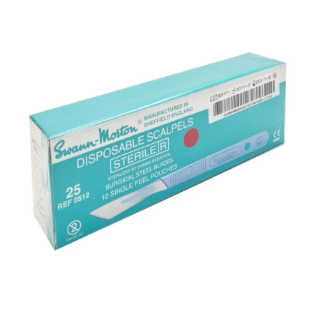 Skalpel chirurgiczny 25 sterylny 10szt stal nierdzewna Swann-Morton