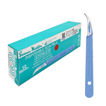 Skalpel chirurgiczny 12 sterylny 10szt stal nierdzewna Swann-Morton