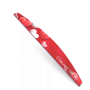 Pilniki CLAVIER serca łódka-Profesjonalne dwustronne, gradacja 100/180 - ZESTAW 10 SZTUK!!!