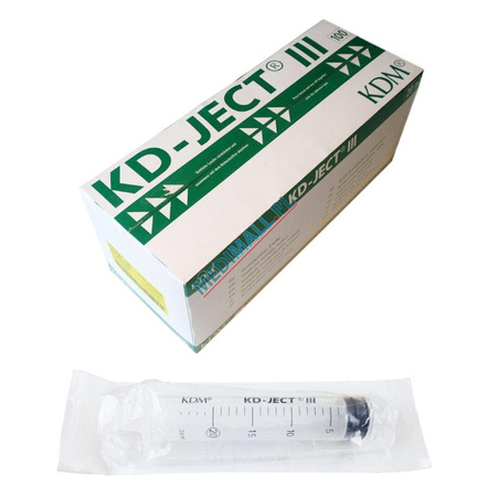 Strzykawka 20ml luer lock trzyczęściowa KD-JECT III 100szt
