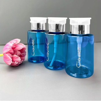 Dozownik z Pompką Clavier, na płyny, cleaner, aceton -niebieski 180 ml - 1 szt.