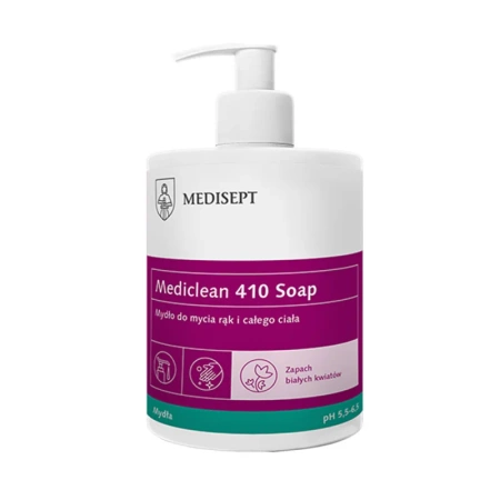 Pielęgnacyjne mydło w płynie do mycia rąk i ciała Mediclean 410 Soap 500ml 12op