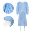 Fartuch jednorazowy niebieski XL z mankietem (flizelina 24g) 10szt
