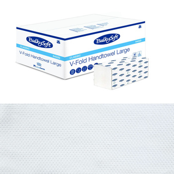 Ręcznik papierowy w listkach 24x21cm składany typu ZZ V-FOLD 3000szt biały 2 warstwy