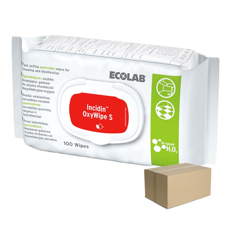 Bezalkoholowe chusteczki do mycia i dezynfekcji powierzchni Incidin OxyWipe S 100 szt flowpack 6op