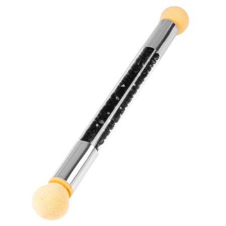 Pędzelek do ombre gąbki stempel do lakierów hybryd, kryształki czarne