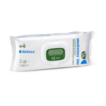 Chusteczki Mediwipes DM do dezynfekcji i mycia powierzchni nieinwazyjnych 100szt flow pack