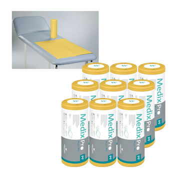 Podkład higieniczny na rolce 50cm x 80cm żółty podfoliowany 54g MedixPro 225szt
