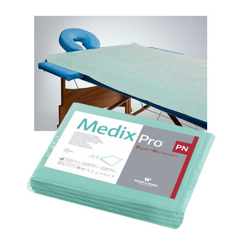 Prześcieradło jednorazowe 77cm x 210cm zielone 40g MedixPro 10szt