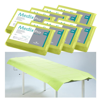 Prześcieradło jednorazowe 77cm x 210cm limonkowe podfoliowane 54g MedixPro 40szt