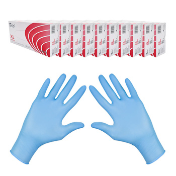 Rękawiczki nitrylowe XL niebieskie Velo 100sztuk karton 10op