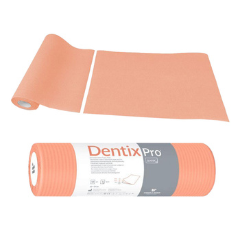 Serweta dentystyczna na rolce 33cm x 48cm morelowa podfoliowana 54g DentixPro 40szt