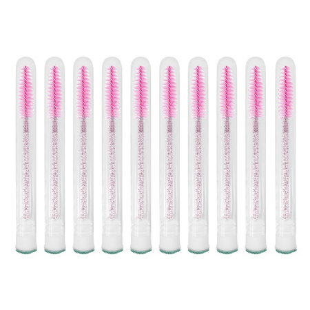 Szczoteczka do rzęs w etui - spiralka, 10szt. RAINBOW