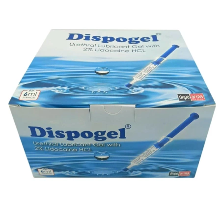 Żel znieczulający z lidokainą 2% do cewnikowania Dispogel 6ml w strzykawce sterylny 50szt