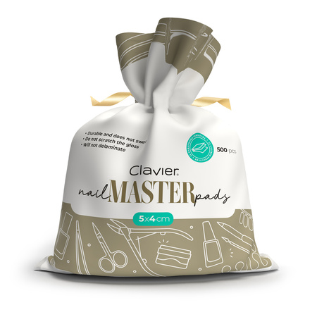 Waciki bezpyłowe Clavier nail MASTER pads, 12-warstwowe, rolka 500szt. , 1000 szt.rolek