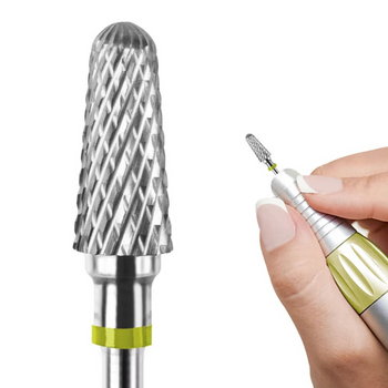 Frez Karbidowy z Węglika Spiekanego, stożek 3/32 Umbrella(XF)-żółty (bardzo delikatny)